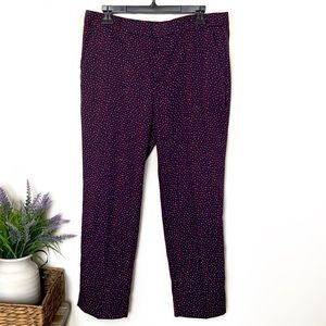 NWT Banana Republic Avery Pants - Navy and Red print